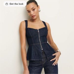 SALE • NWT • Reformation Denim Zeta Top